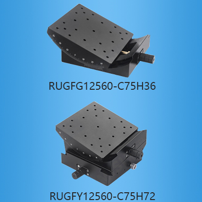 125台面燕尾蜗轮一体式精密手动角位台:RUGF125